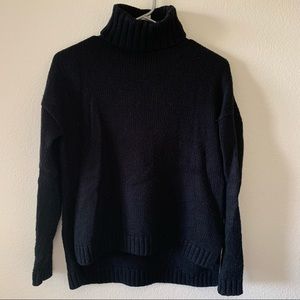 Old Navy, turtle neck, relaxed fit knit sweater, black, XS